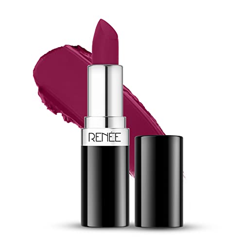 Image of RENEE Stunner Matte Lipstick - High Power 4gm| Intense Color Pay Off, Full Coverage Long Lasting Weightless Velvety Formula with One Swipe Application| Enriched with Vitamin E & Hyaluronic Acid