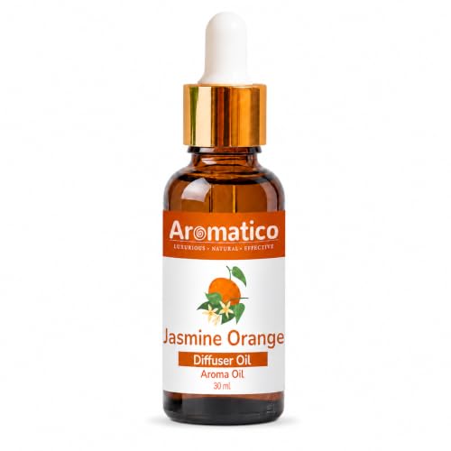 Image of AROMATICO Jasmine Orange Diffuser Oil for Relax Calm Mood, Natural Homely Fragrance & Aromatherapy | Long Lasting Fragrance for Office, Home, Spa & Restaurant 30ML