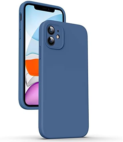Supdeal Liquid Silicone Case for iPhone 11, [Camera Protection] [Anti Fingerprint] [Wireless Charging] 4 Layer Phone Case Protective Cover, Built-in Microfiber Round Edge Case, 6.1", DarkBlue