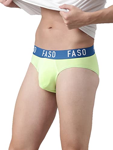 Image of F A S O Men's Cotton Rich Brief | Soft & Breathable Innerwear | Cushioned Waistband | Comfort Fit | Everyday Wear
