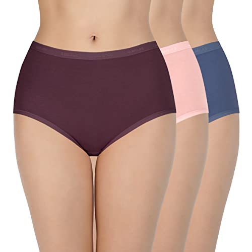 Image of Amante Solid Cotton Full Brief Panty Pack(Pack of 3)