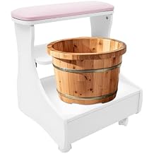Pedicure Foot Rest Cart, Manicure Pedicure Chair with Wheels Multi-Functional Beauty Tool Portable Esthetician Trolley for Beauty Salon or Nail Spa Feet Care Station for Nail Tech Pink