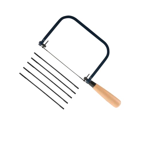 Coping Saw Frame Set with 5 Replacement Blades for Wood, Metal & Plastic