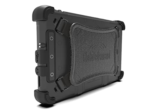 Mobiledemand Ultra Rugged Case For Samsung Galaxy Tab Active3 – Briefcase Handle, Back Hand Strap – Port Cover – Shock Absorbing Rubber Bumpers, Fully Protective Case – Black – Heavy Duty #TOP4