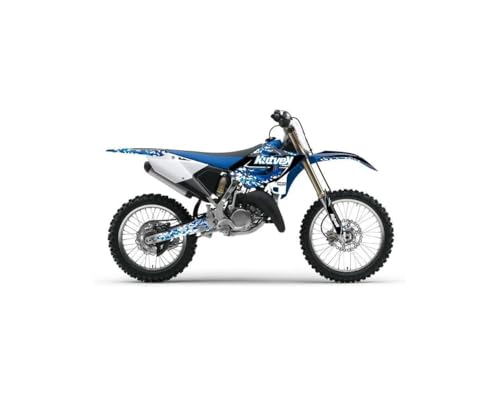 Kit déco moto cross Predator Yamaha 250 YZ bleu light adhésif haute résistance