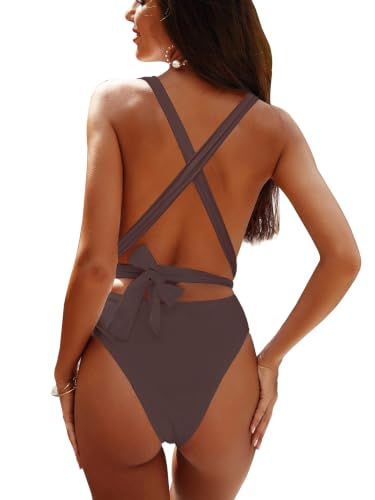Image of Lilosy Sexy One Piece Swimsuit Women Plunge Bathing Suits
