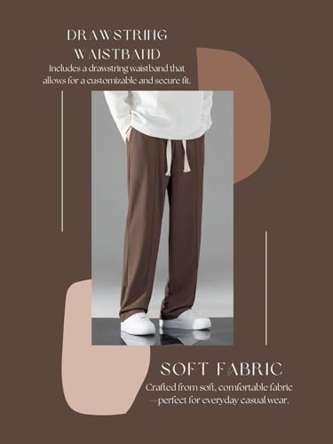 Image of SAVAYO Men's Wide Leg Flared Track Pants | Korean Style Loose Fit Baggy Trousers | Multicolor Relaxed Fit Joggers Casual | Streetwear Bootcut Loungewear