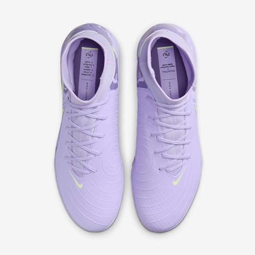 Nike United Phantom Luna 2 Academy TF High-Top Soccer Shoes (HF1599-500, Purple Agate/Barely Volt)4