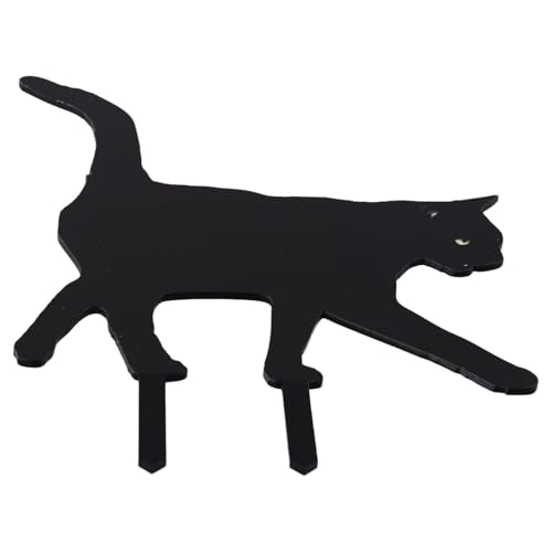 FACAIIO Répulsif pour chat et oiseau en acrylique noir pour jardin, décoration de pelouse, lutte contre les nuisibles, repousse les nuisibles, épouvantail B