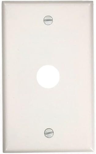 Leviton 88017 1-Gang .625-Inch Hole Device Telephone/Cable Wallplate, Standard S