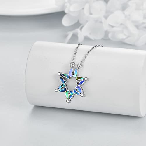Axeluna Hexagram Necklace Sterling Silver Butterfly Magnetic Folding Hexagram Pendant Necklace Jewellery For Women #TOP3