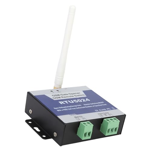 RTU5024 Upgrade GSM-Toröffner-Relaisschalter, Drahtloser Türöffner mit Fernbedienung, DC 9–36 V, Intuitive Mobile App-Steuerung, Unterstützt Intelligenten SMS-Alarm (RTU5024