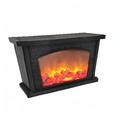 WBTY Simulation Kamin Laterne, Home LED Kunstkamin, USB oder Batterie geladener Tischkamin, dekorativer Kamin, der 3D-Flamme simuliert