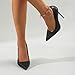 Black Women's Pointed Toe Party Shoes with Low Heel Thin High Heels for Fashionable Comfortable Wear