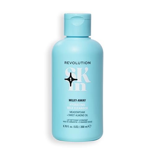 Revolution SKin, Milky-Away Hydrating Cleansing Milk, Leche Limpiadora Hidratante, Elimina Maquillaje, Para Todo Tipo de Piel, Vegano y Libre de Crueldad, 200ml