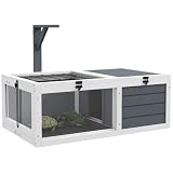 PawHut enclos tortue avec niche et support de lampe 81 cm photo 1