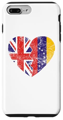Carcasa para iPhone 7 Plus/8 Plus Corazón Banderas Británicas Venezolanas | Reino Unido Venezuela