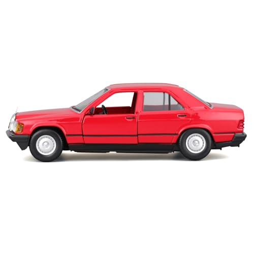 Mercedes-Benz 190 E 2.6 rojo 1:24 modelo diecast miniatura 6
