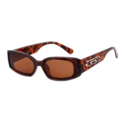 Lunettes de soleil rectangulaires pour femmes en acétate style rétro noir