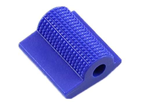 Universal Motorcycle Shift Gear Lever Pedal Rubber Cover Shoe Protector Peg Toe Gel Sleeve (Blue - Pack of 1)