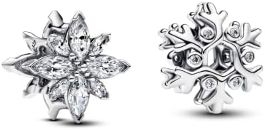 Christmas Tree Snowman Reindeer Snowflake Charms for Bracelets Dangle Charm for Women 925 Sterling Silver