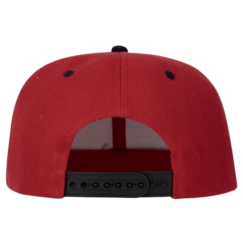 Image of Gelante Snapback Hats for Men - Flat Bill Brim Baseball Cap Hat - Plain Blank Adjustable