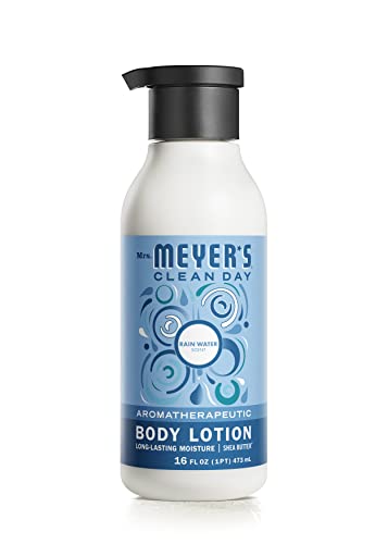 MRS. MEYERS CLEAN DAY Body Lotion for Dry Skin Non-Greasy Moisturizer Made with Essential Oils Rain Water 15.5 oz