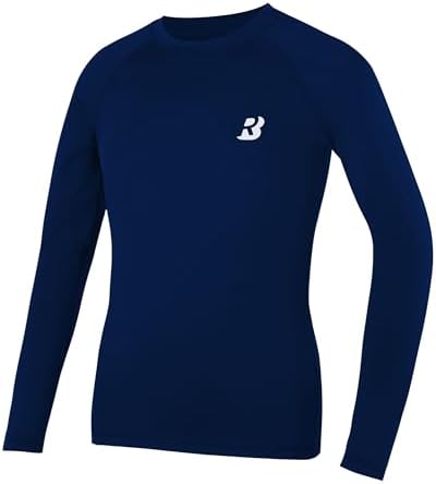 Roadbox Kompressionsshirts für Jungen 1-2 Pack, Sportshirt Langarm & Kurzarm, Atmungsaktives Unterziehshirt Kinder, Skiunterwäsche Fußball Laufen