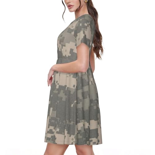 Robe d'été motif camouflage numérique idéale pour vos vacances