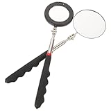 Alipis 2 Stück Auto Inspektionsspiegel Mit Led Flexibler Runder Teleskopspiegel Ausziehbar Für Fahrgestellinspektion Und Fahrzeuguntersuchung