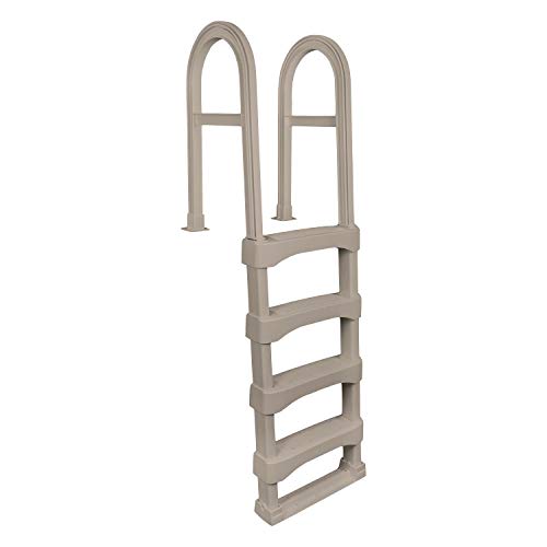Snap-Lock Deck Ladder for Above-Ground Swimming Pools in Taupe –