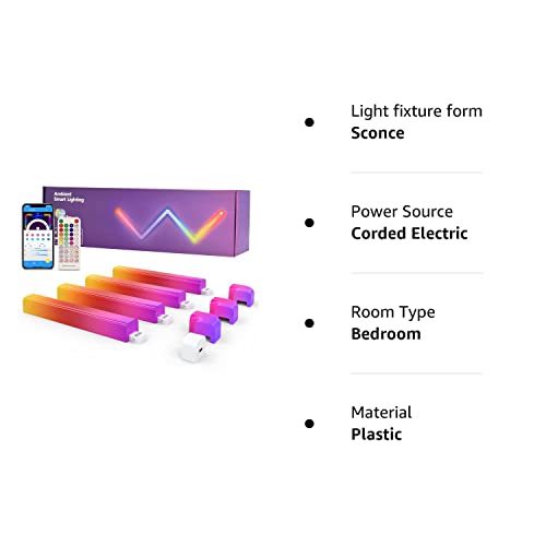 Iodoo Rgb Led Wall Sconce With Remote And App Control, Rgb Glide Wall Light Bar For Gaming Tv Bedroom Streaming, Back Magnet Gaming Lights For Gaming Room Decor #TOP7