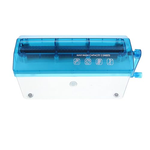 AMSLSIU Mini trituradora portátil para el hogar, trituradora de Papel, Documentos de Archivo A4, máquina Corte útil con Fondo Antideslizante, Mini Mano para Oficina