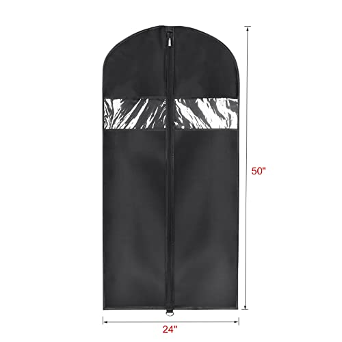 Univivi Lightweight Garment Bag Suit Bag for Storage and Travel (24"X50"-5pcs - Oxford)