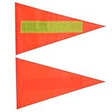 sourcing map Banderas de repuesto para bicicleta, triángulo de 17 x 8.6 pulgadas, impermeable, bandera de seguridad para bicicleta con rayas reflectantes, señales de advertencia para bicicleta, coche