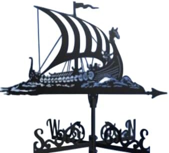 Metal Weather Vane Outdoor Garden Decoration, Handmade Iron Art Wind Direction Indicator with Directional Arrow, American Style Yard Ornament, 34cm x 68cm (Flying Eagle)