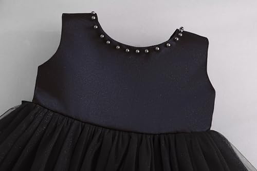 Baby Girls Formal Dress with Large Bowknot Tulle Backless Satin Party Birthday Baby Flower Girl Dresses4