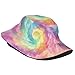 Tie-dye Funny Bucket Hat for Men Women Fashion Unisex Fishing Hat Fisherman Sun Caps Headwear for Outdoor Summer Travel Hiking Beach