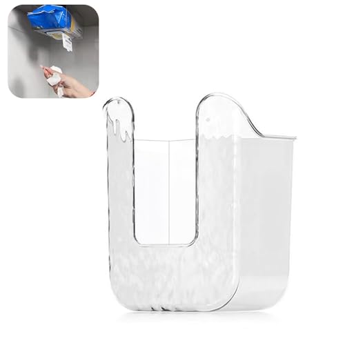 Eirunyx Kitchen Wipes Storage Box, Wall Mounted Wipes Dispenser, Wipe