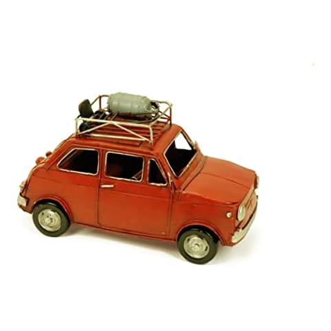 CAPRILO Figura Decorativa Coche Mini Antiguo Rojo Cover