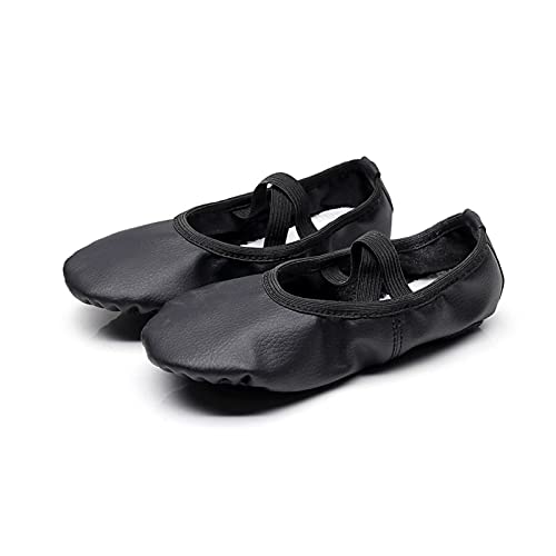 Ballet Slippers 2 Pairs Dancer Girls Point Shoes for Ballet Kids Dance Practice Slippers Professional Canvas Yoga Ballet Latin Shoes for Girls,Black-32 EU