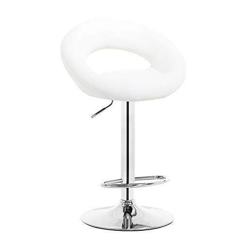 Tabouret de bar nordique blanc MU chaise haute en fer forgé modèle A
