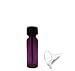 Small Glass Bottle with Snuff Spoon Strong Vial Pocket W Mini Funnel - Sniffer Bullet Glass Vial (Magenta)