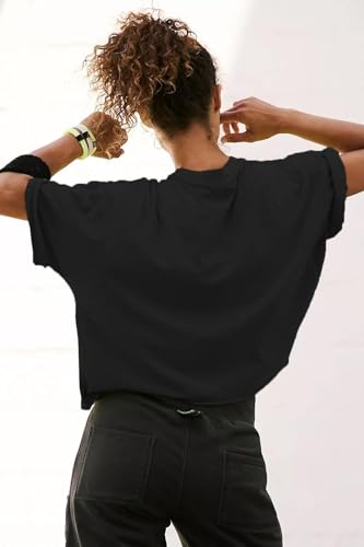 women39s summer short sleeve crop tops casual basic cotton athletic yoga running t-shirts