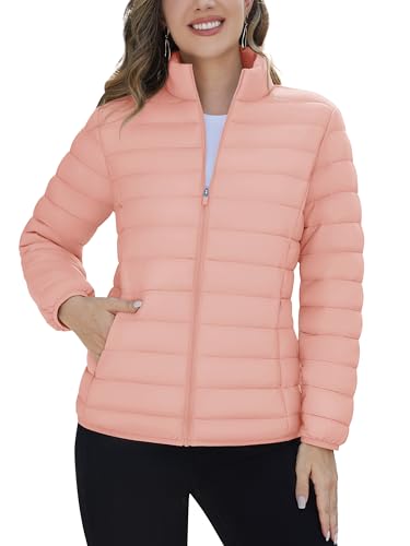 TACVASEN Women's Quilted Puffer Jacket Stand Collar 4