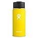 Hydro Flask 16 oz Double Wall Vacuum Insulated Stainless Steel Water Bottle/Travel Coffee Mug, Wide Mouth with BPA Free Hydro Flip Cap, Lemon