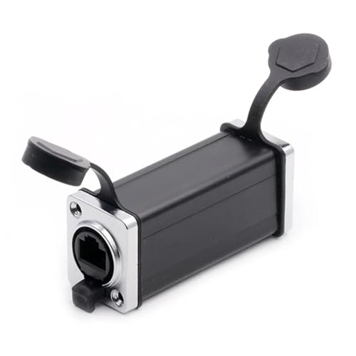Conector acoplador RJ45 hembra a hembra recto para montaje en panel con carcasa de plástico de 65mm 4