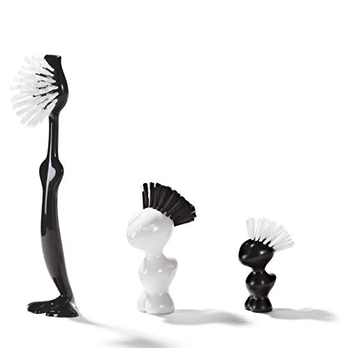 Koziol Dish Brush Tim, Transparent Eucalyptus Green