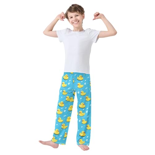Pajama Bottoms, Cute Little Ducks Cartoon Pattern Sleeping Pant Lounge Wear Pajamas Long Pants Sleepwear Pjs2