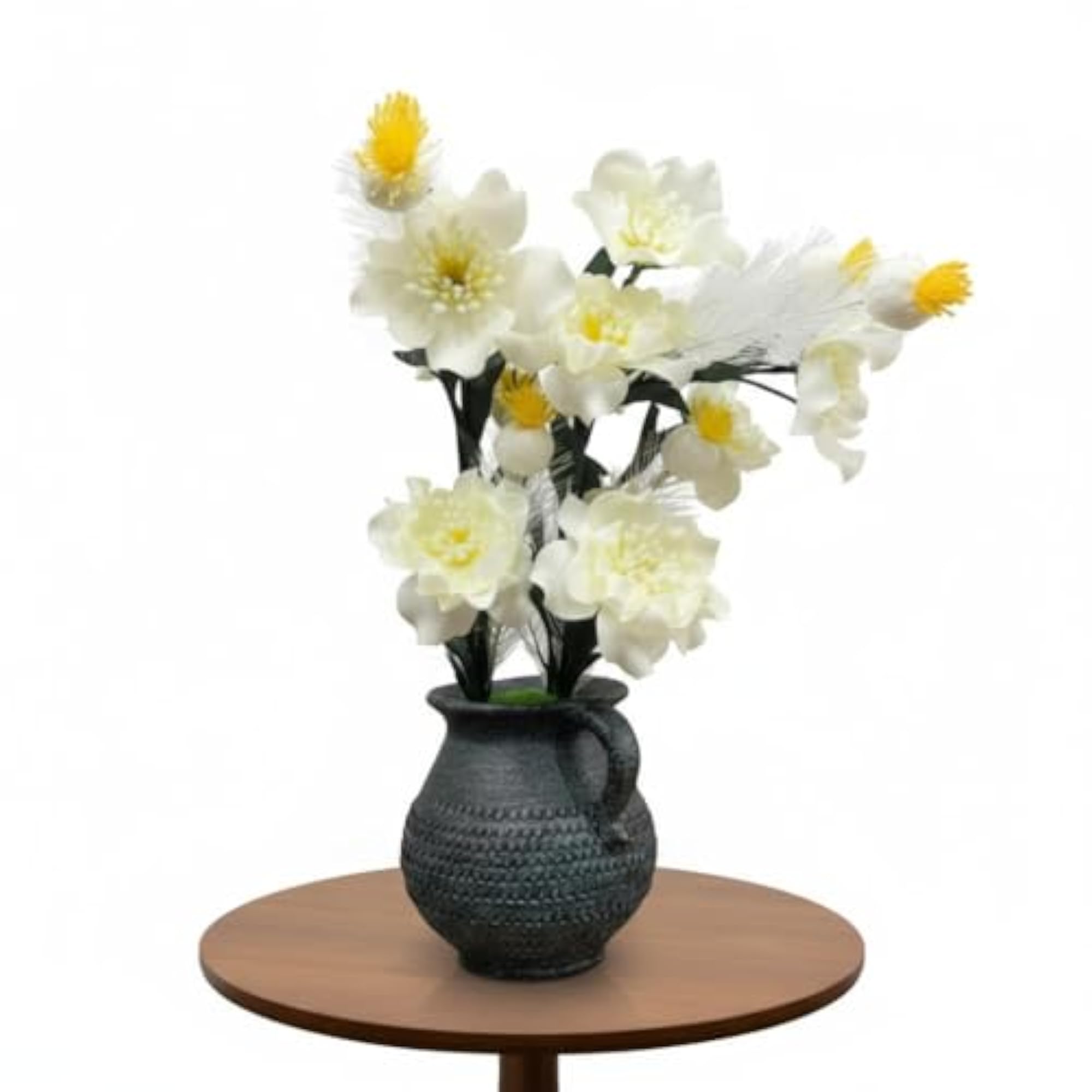 Decorative Artificial Flowers White Blossom Arrangement